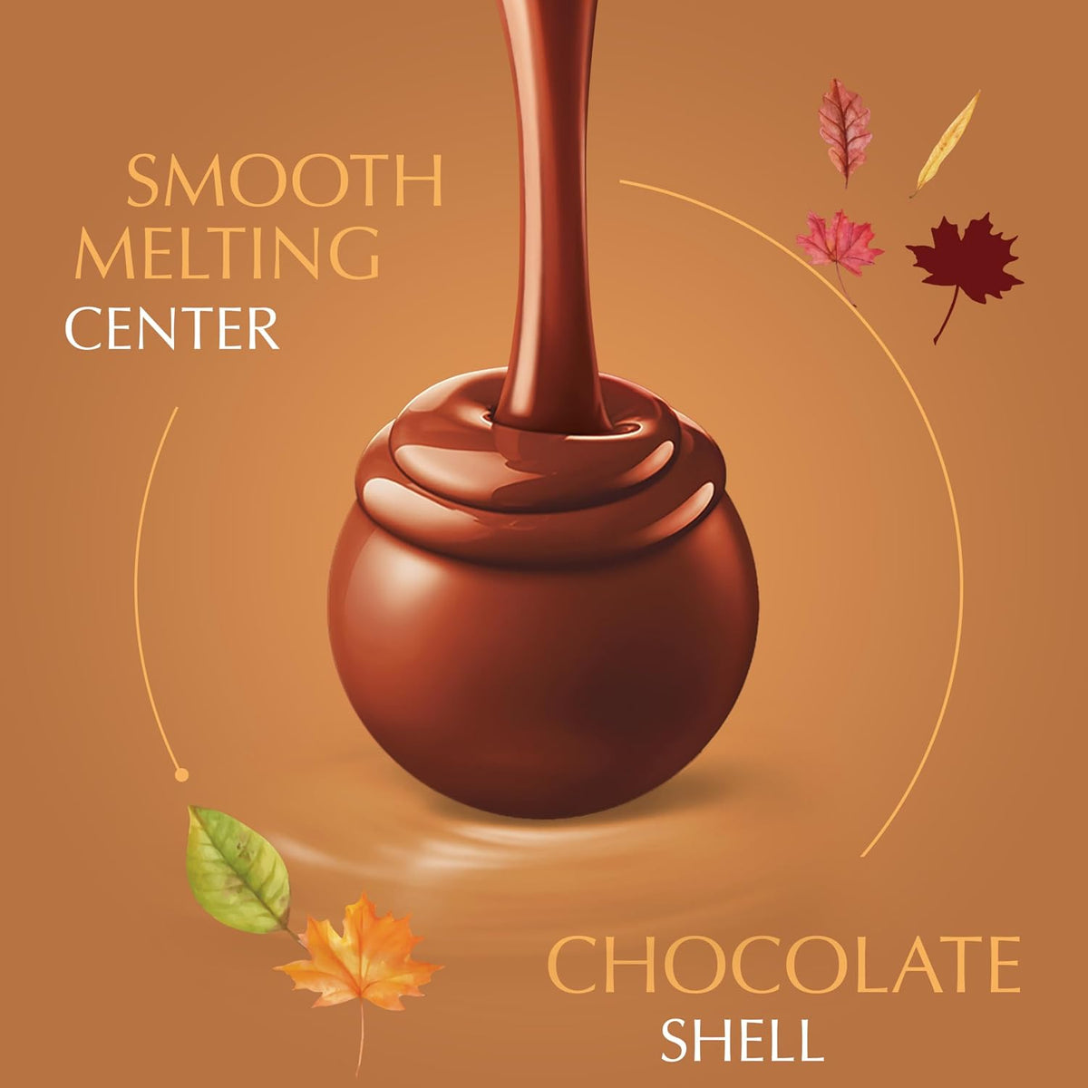 Lindt LINDOR Fall Assorted Milk Chocolate Candy Truffles, 12.7 Oz. Bag