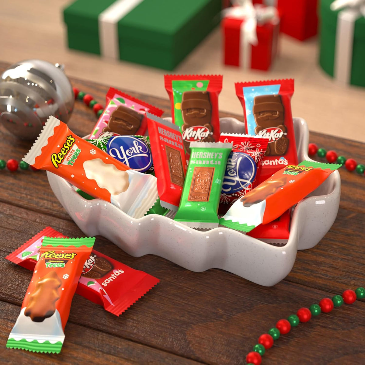 HERSHEY'S, REESE'S, YORK Assorted Chocolate Christmas Candy, 32.45 Oz