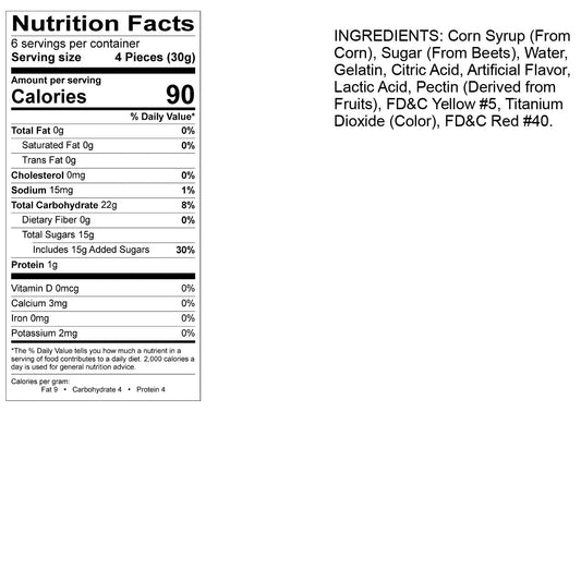 Albanese Candy, Gummi Peach Rings, 7-Ounce Bag, Pack of 12