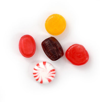 Old Fashioned Hard Candy Assortment, 1 Pound Bulk Candy, Butterscotch, Root Beer Barrels, Strawberry Filled Bon Bons, Cinnamon Discs, Starlight Peppermints