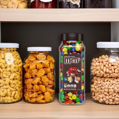 M&M'S Milk Chocolate and Peanut Bulk Candy Jars, 48.5 Ounces Total (Pack of 2)