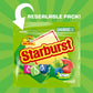 STARBURST Sour Chewy Candy Individually Wrapped Fruit Chew Candies, Sharing Size, 15.6 Oz Resealable Bag