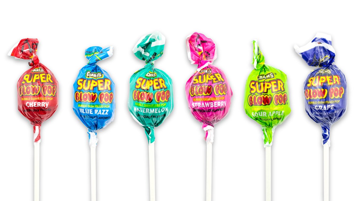 Charms Super Blow Pop Lollipops, Assorted Flavors, 48 Count
