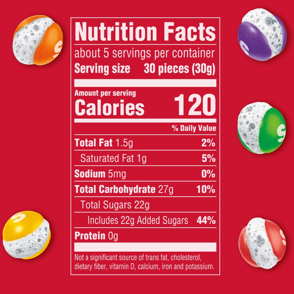 Skittles, Pop'D Originals Freeze Dried Candy, Freeze Dried Snacks, 5.5 Ounce
