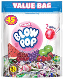 Charms Blow Pop Lollipops - Individually Wrapped Dual Candy and Gum Suckers, 45 Count (29.25 Oz.)