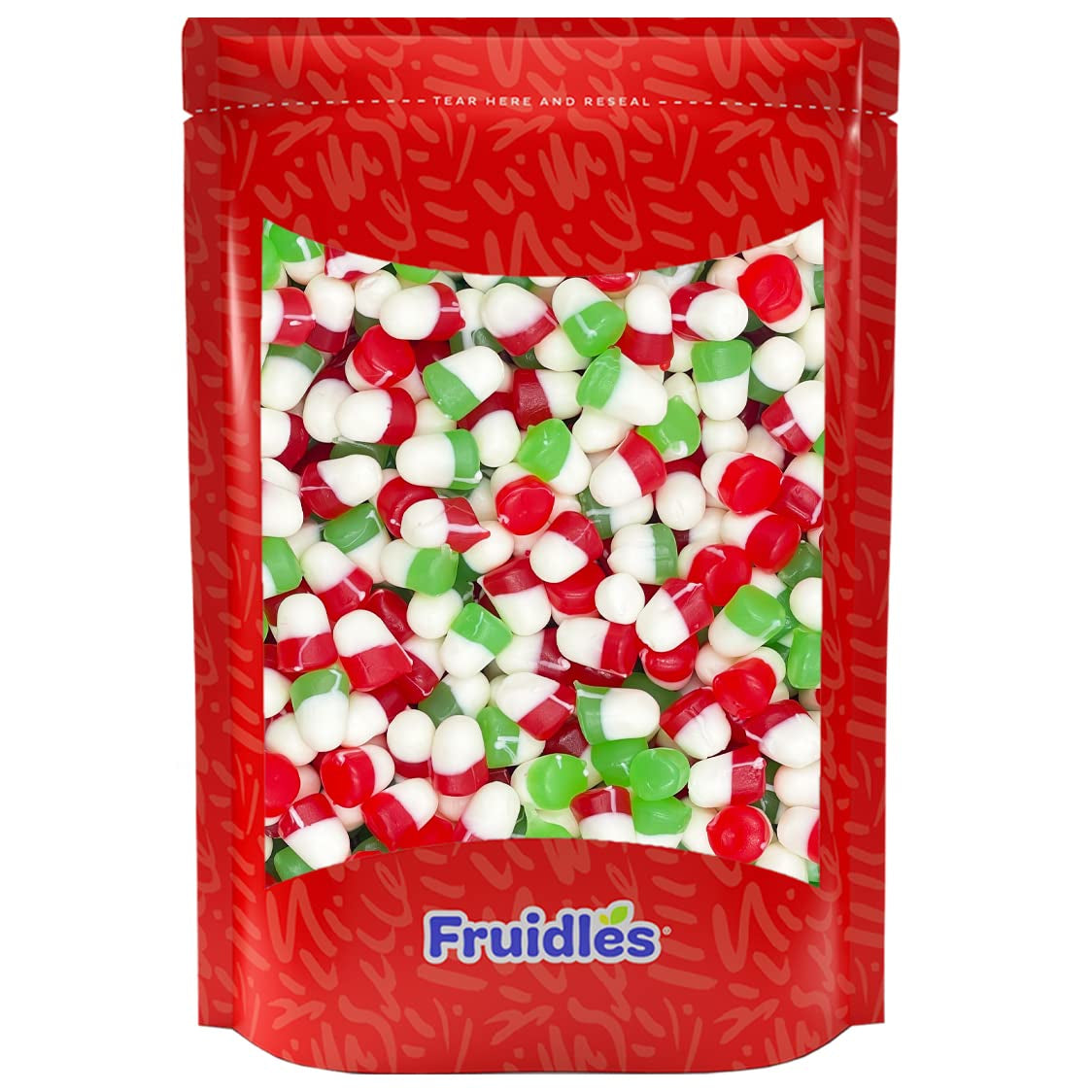Fruidles Christmas Juju Jelly Drops, Delicious Gummy Candy, Gluten-Free, Fun and Festive Holiday Snacking (1 Pound)