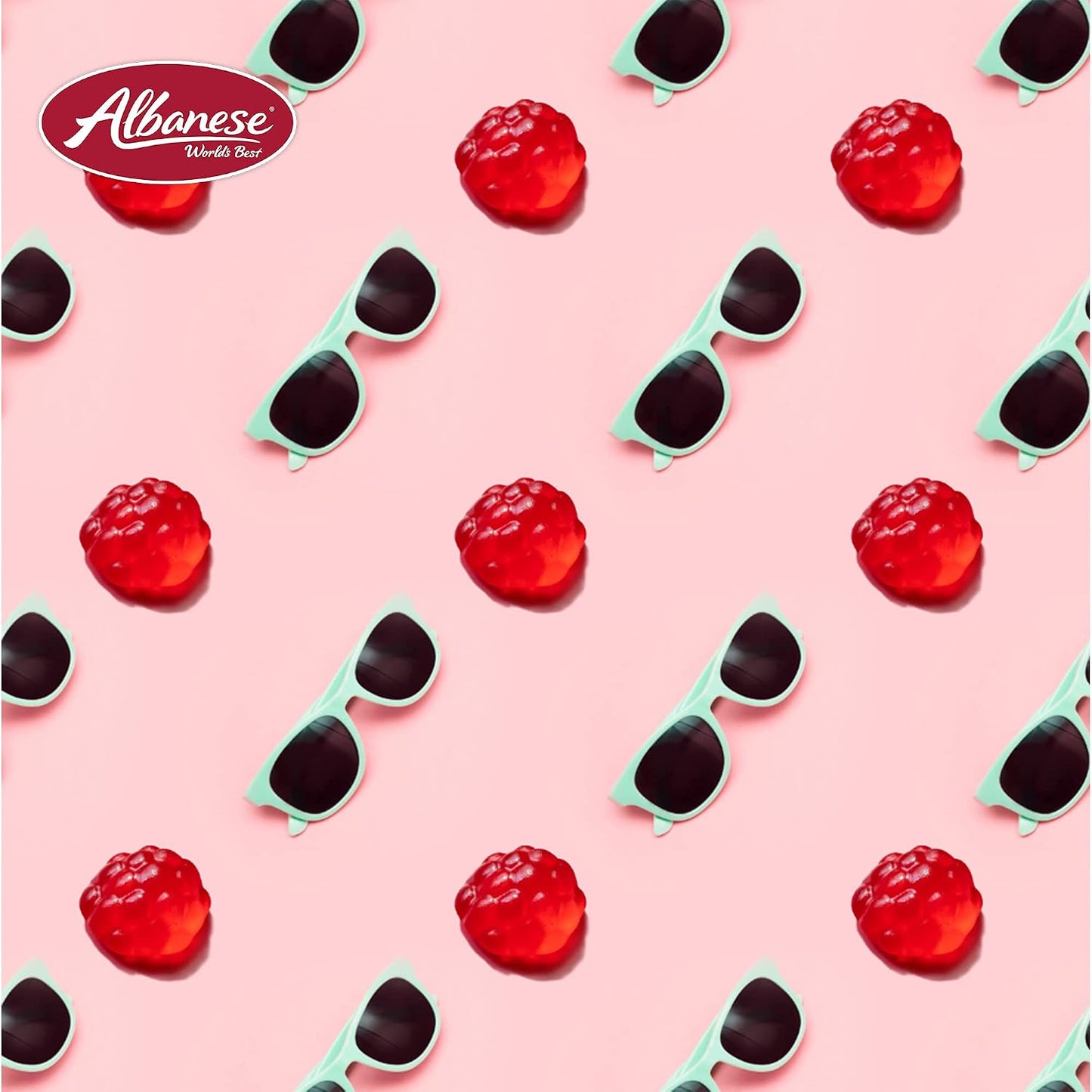Albanese Candy, Berry Red Gummi Raspberries, 5-Pound Bag 