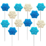 Fruidles Christmas Snowflake Candy Lollipop, Fruit-Flavored Chewables Party Favors 12-Pack