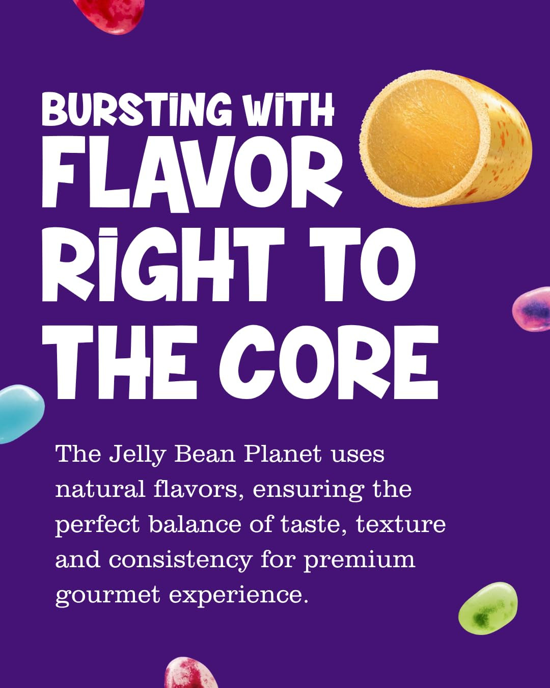 The Jelly Bean Planet, Gourmet Jelly Beans Bulk 42.5 Oz Jar - 36 Natural Fruit Flavors