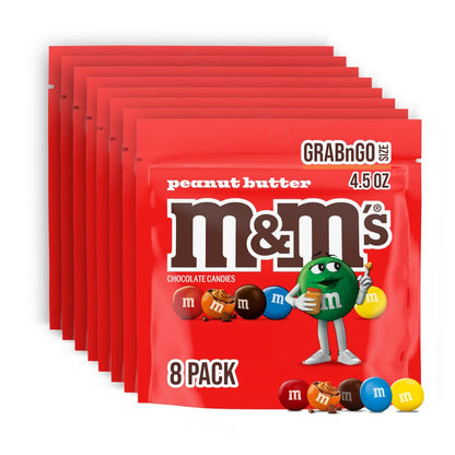 M&M'S Milk Chocolate Peanut Butter Candy, Grab N Go 4.5 Oz Bag 