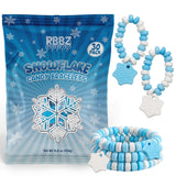 Snowflake Candy Bracelets – 30 Count Bulk Value Pack, Individually Wrapped Suckers – Winter Candy Blue and White Snow Flake Shaped – Birthday Treats – Frozen Party Favors – Goodie Bag Stuffers for Kids – Pinata Filler