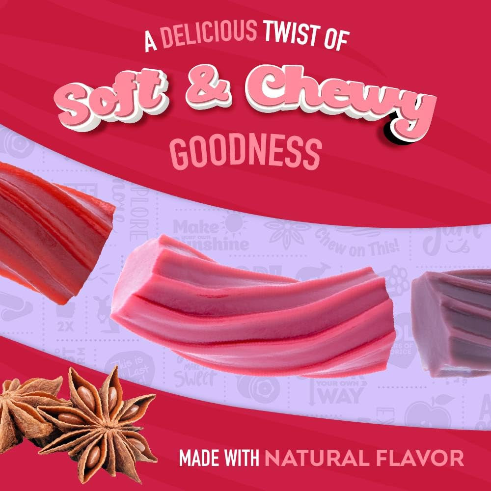 Wiley Wallaby Fruit Flavors Licorice Candy Variety, 10Oz, 6Pk