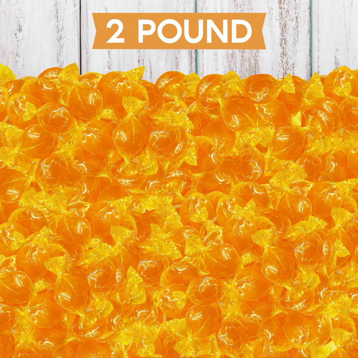 Butterscotch Hard Candy Discs Bulk 2Lb Holiday Candies - Individually Wrapped Butter Scotch Candies