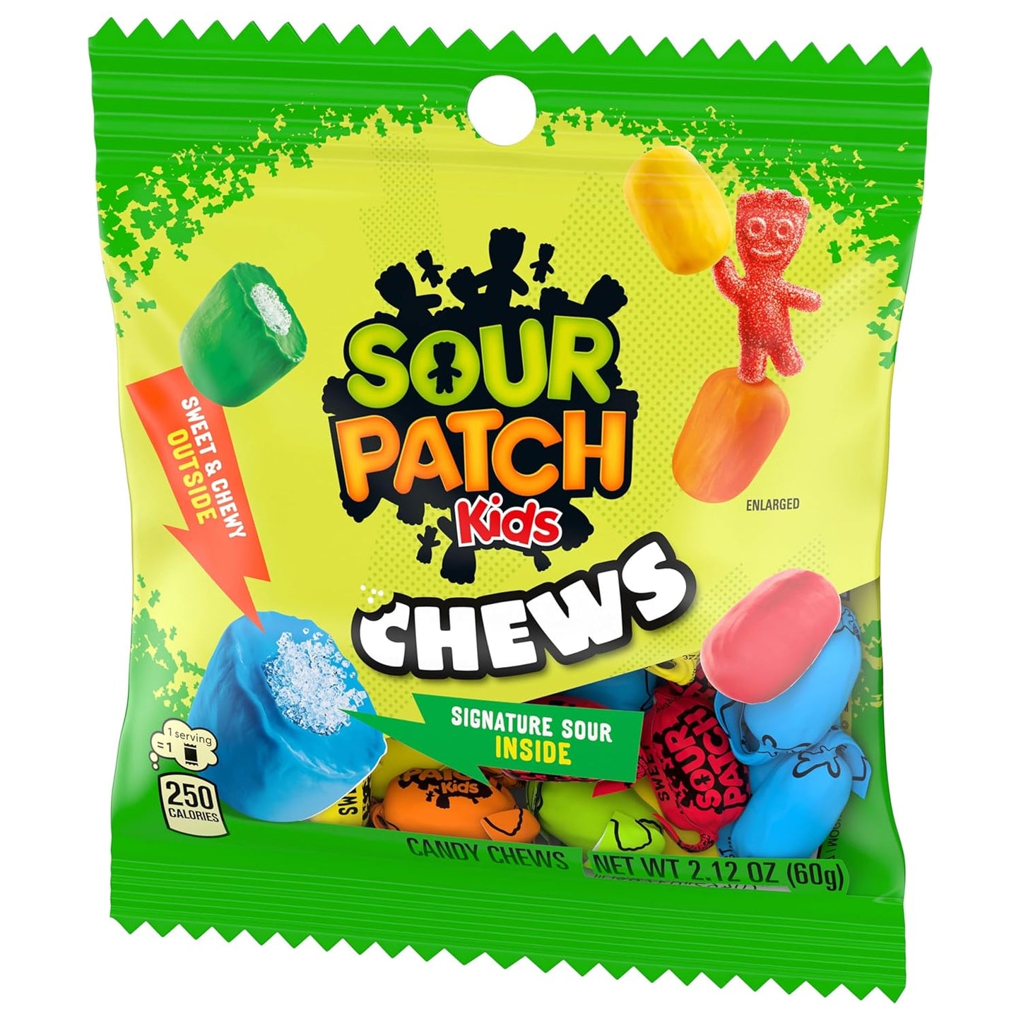 SOUR PATCH KIDS Chews Soft & Chewy Candy, Bulk Candy, 12-2.12 Oz Bags