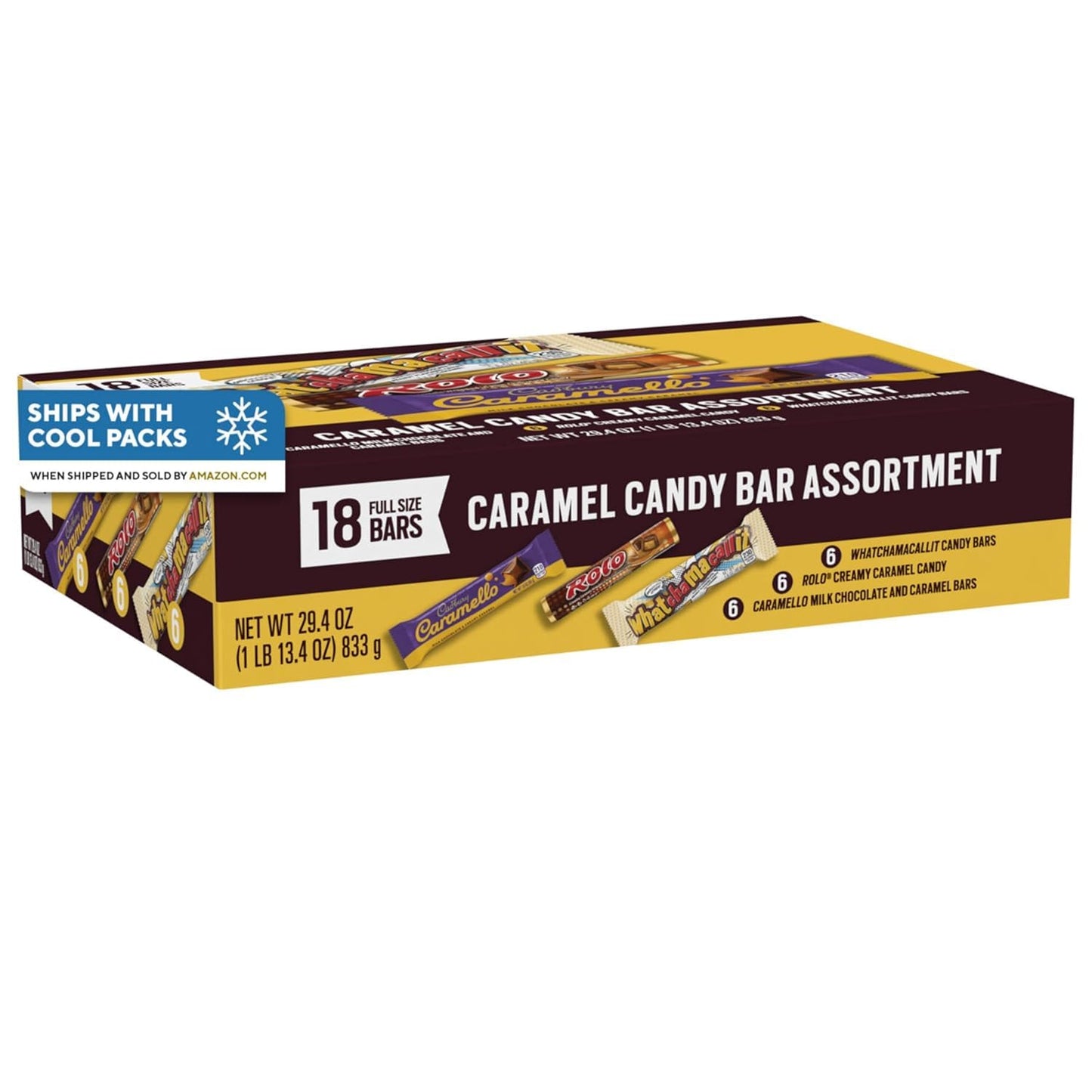 HERSHEY Assorted Chocolate Caramel Candy Variety Pack, 29.4 Oz, 18 Ct
