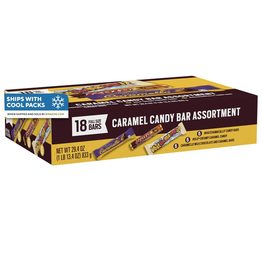 HERSHEY Assorted Chocolate Caramel Candy Variety Pack, 29.4 Oz, 18 Ct