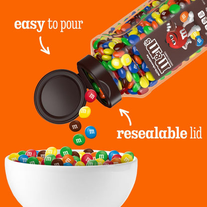 M&M'S Milk Chocolate Bulk Candy Jars, Assorted Chocolate Candies, Party Size Bulk, 25.5 Ounces Each (Pack of 2)