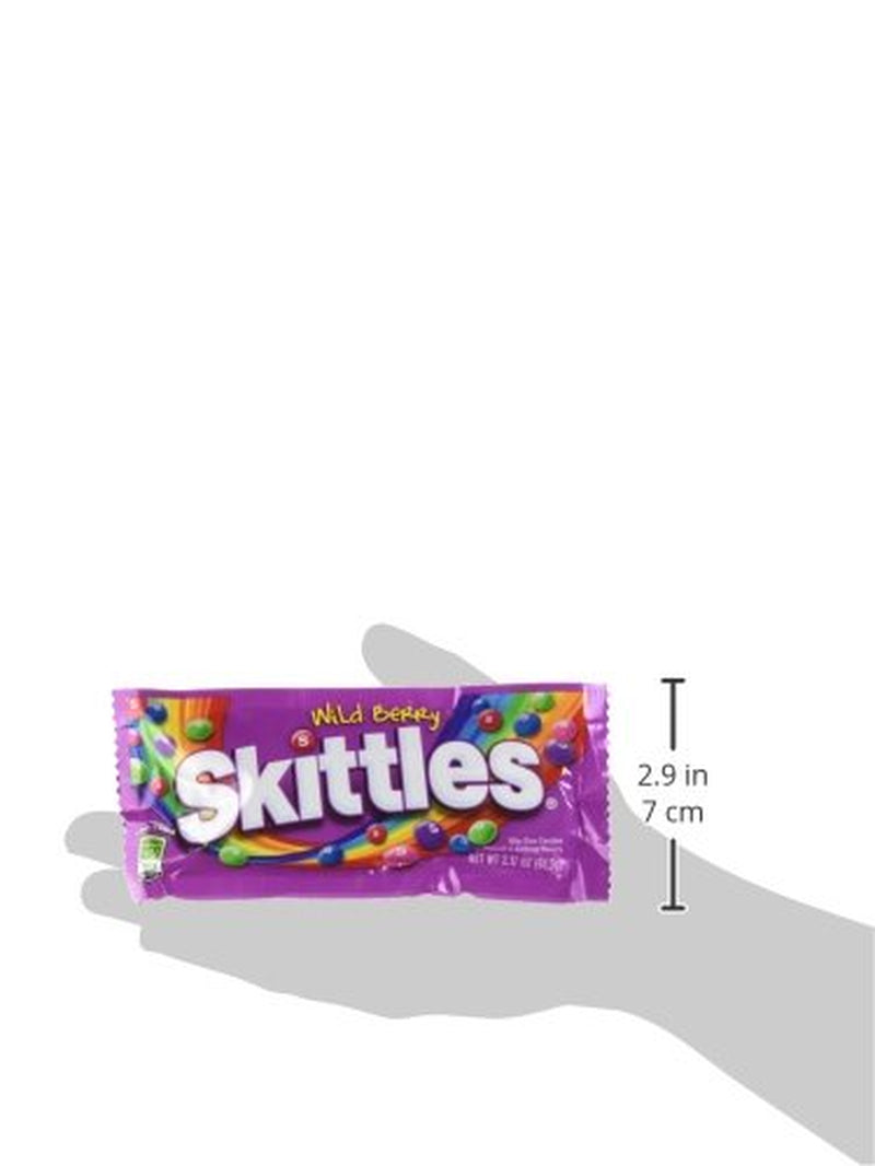 SKITTLES Wild Berry Chewy Candy Full Size Movie Night Party Favor Candy Packs Bulk Box, 2.17 Oz, (Pack of 36)