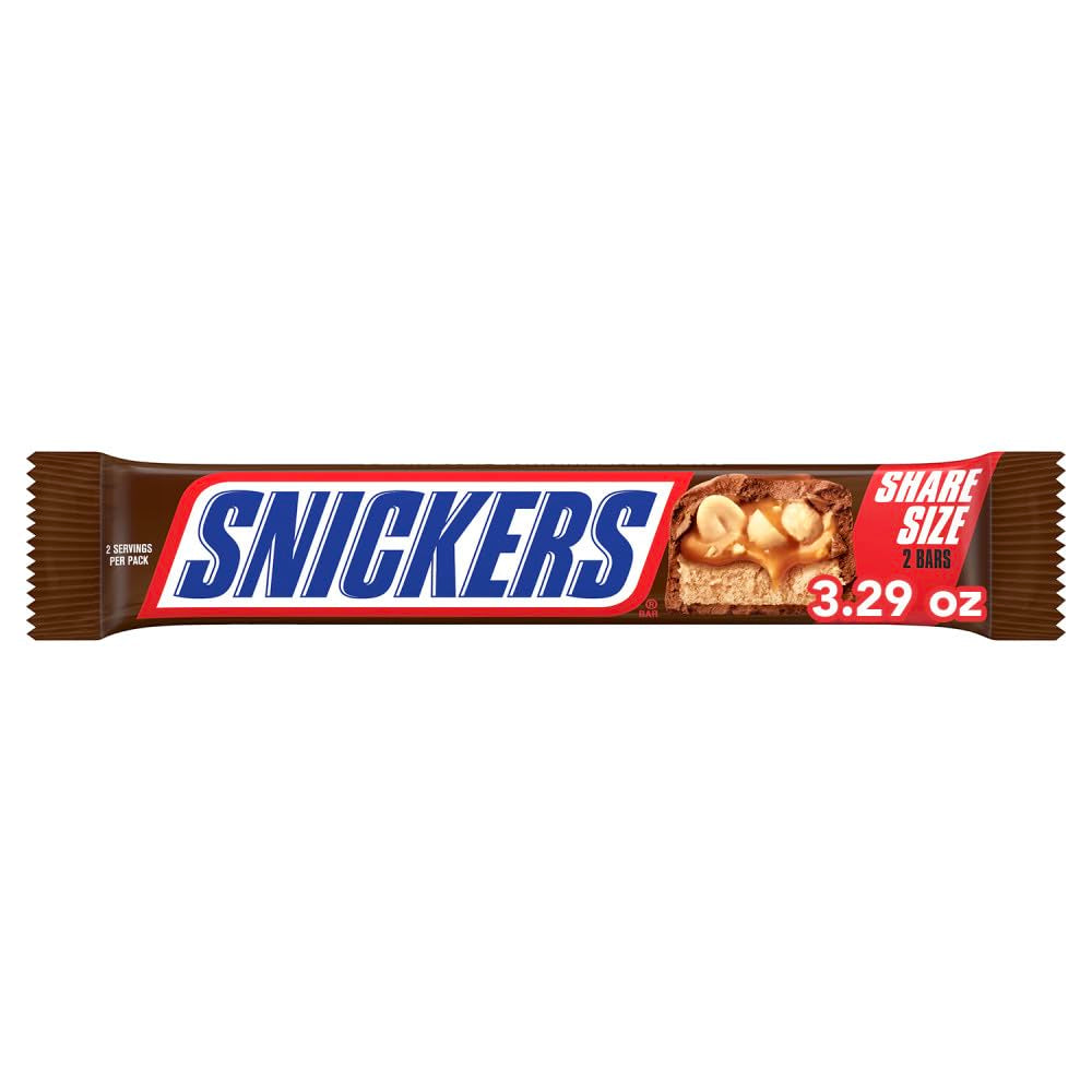 SNICKERS Original Milk Chocolate Candy Bar Share Size, 3.29 Oz