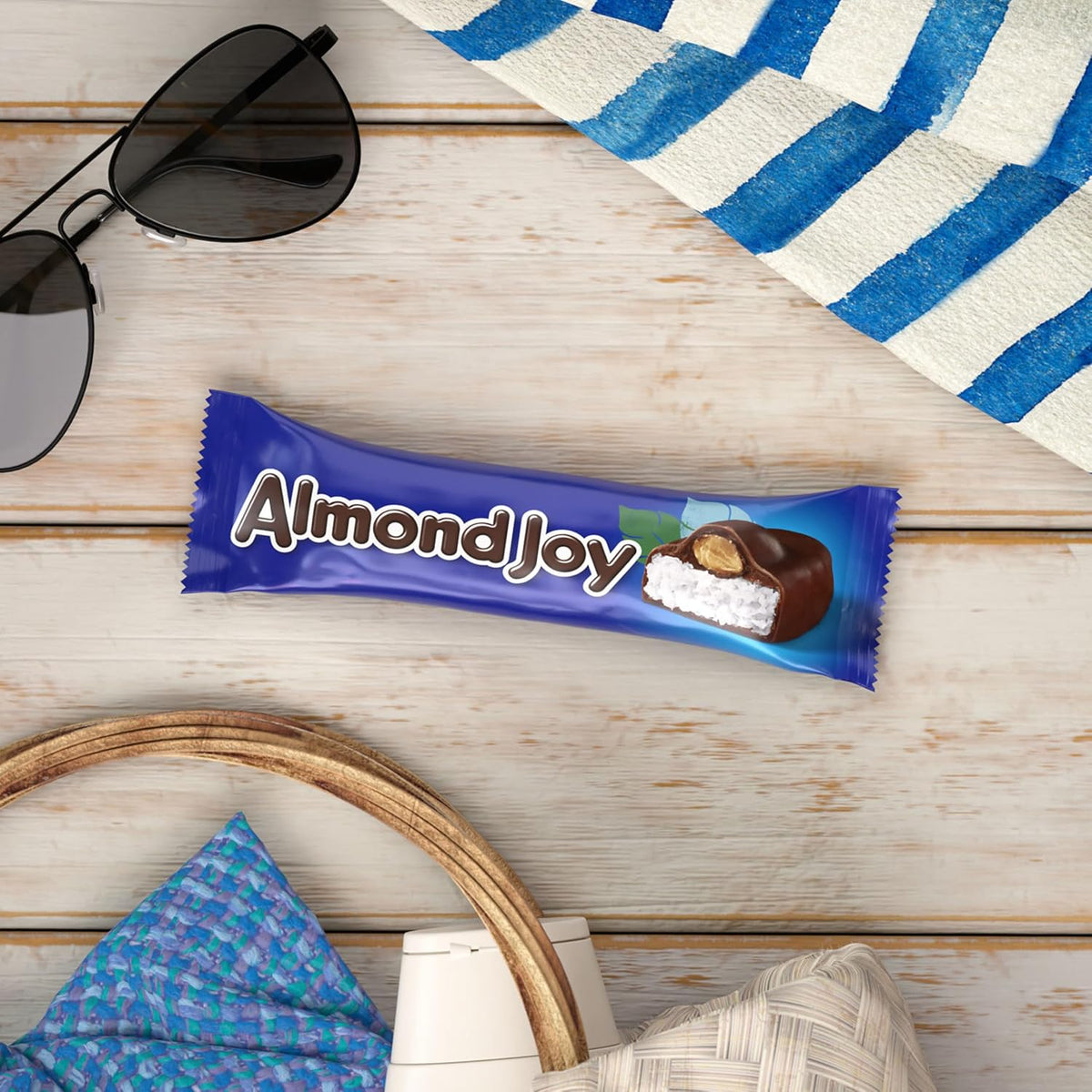 ALMOND JOY Coconut & Almond Chocolate Candy Bars, 1.61 Oz, 24 Ct