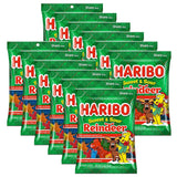Haribo Sweet and Sour Reindeer, Assorted Fruit Flavored Gummy Candies, 4 Ounces (Pack of 12)