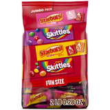 Skittles, Starburst Fun Size Chewy Candy Assorted Variety, Individually Wrapped, 32.28 Ounces