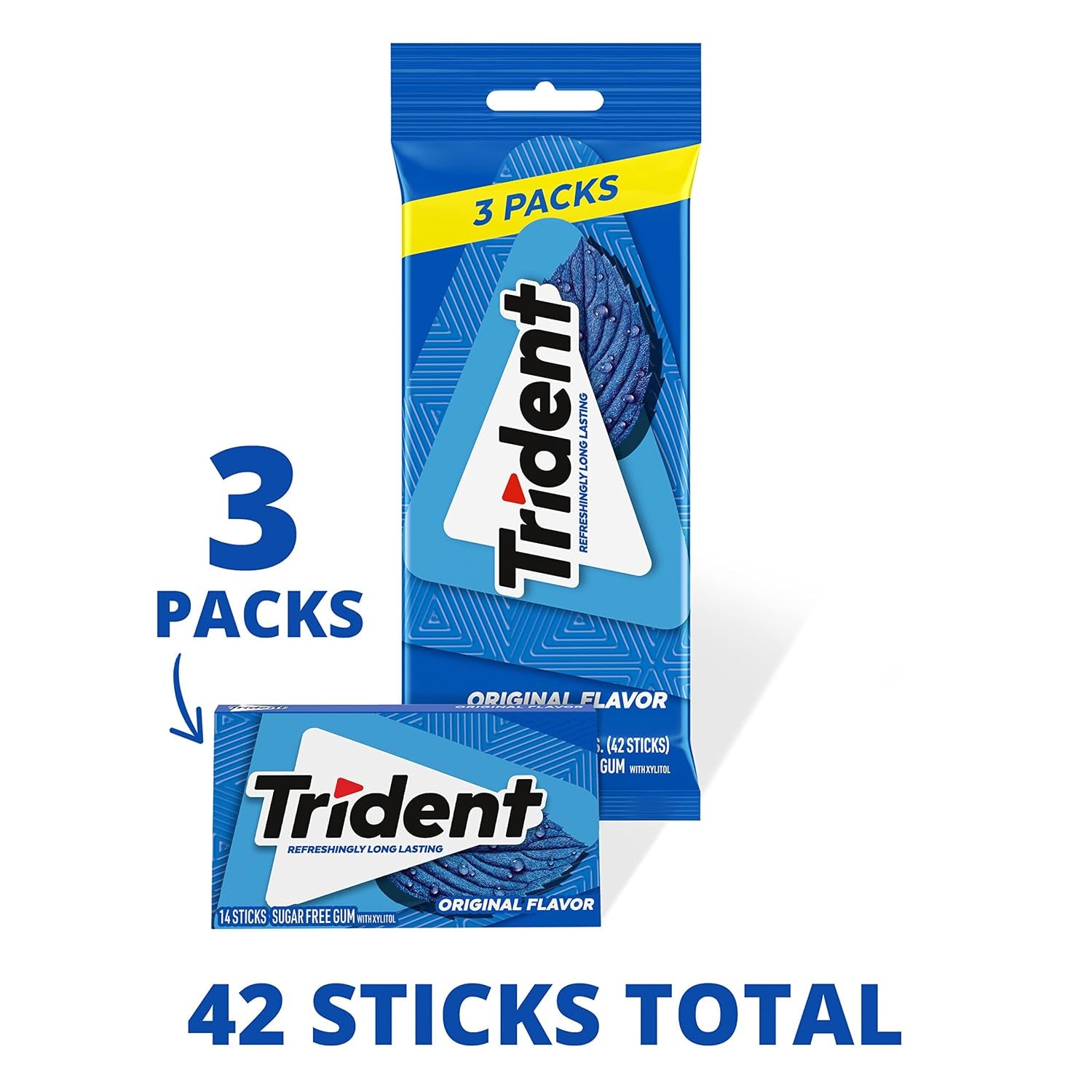 Trident Sugar-Free Gum Variety Pack – 21 Packs, 294 Pieces