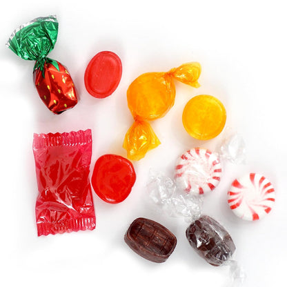 Old Fashioned Hard Candy Assortment, 1 Pound Bulk Candy, Butterscotch, Root Beer Barrels, Strawberry Filled Bon Bons, Cinnamon Discs, Starlight Peppermints
