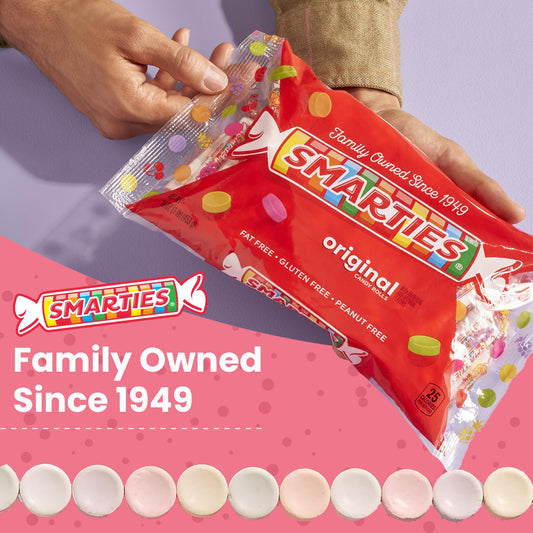 Smarties Candy Bulk Rolls Original Flavor, Classic Sweetness from Family Owned Company since 1949, 1 lb Bag