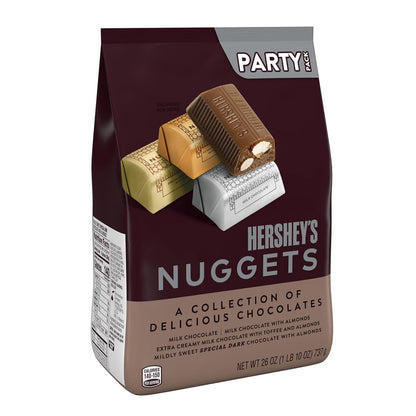 HERSHEY'S NUGGETS Assorted Chocolate Candy Variety Party Pack, 26 Oz
