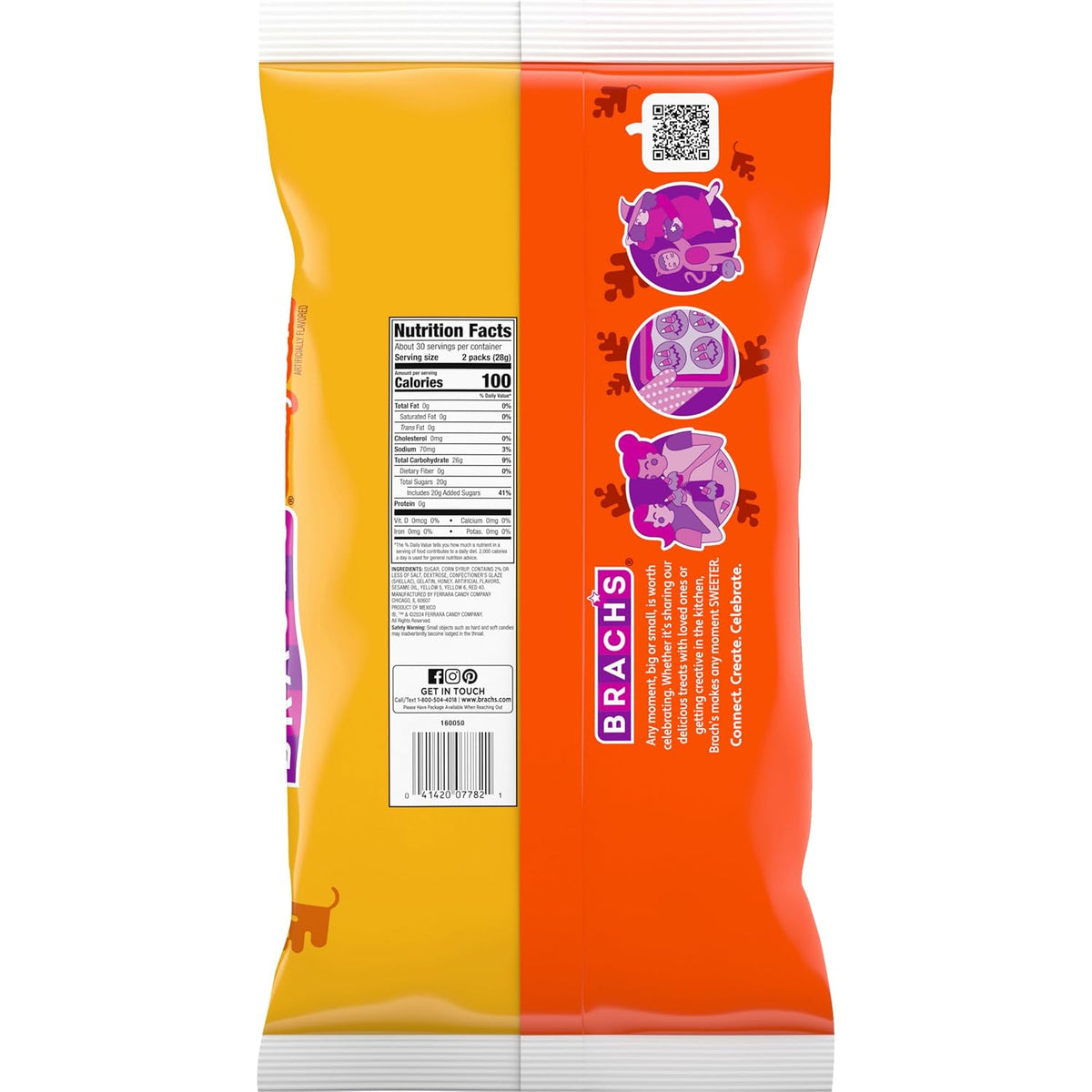 Brach'S Halloween Classic Candy Corn, Trick or Treat Pouches, 30 Oz, 60 Ct