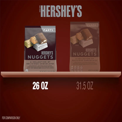 HERSHEY'S NUGGETS Assorted Chocolate Candy Variety Party Pack, 26 Oz