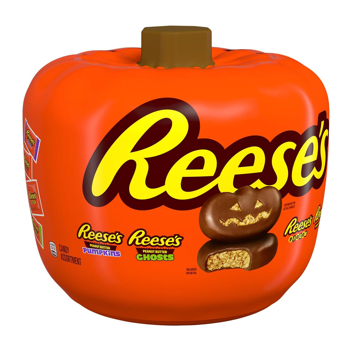 Reese's Assorted Peanut Butter Halloween Candy Pumpkin Bowl, 110 Ct