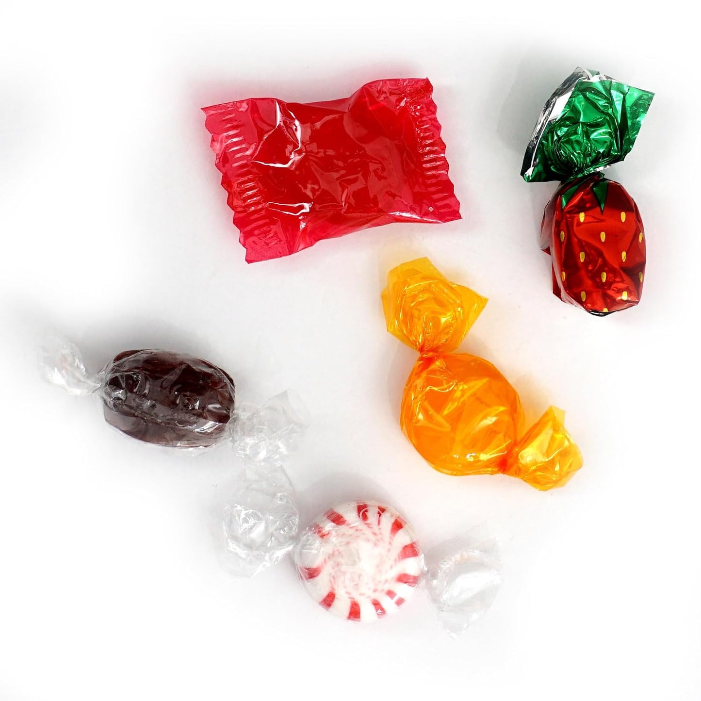 Old Fashioned Hard Candy Assortment, 1 Pound Bulk Candy, Butterscotch, Root Beer Barrels, Strawberry Filled Bon Bons, Cinnamon Discs, Starlight Peppermints