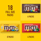 M&M's Milk Chocolate Candy, Bulk Candy Variety Pack, Full Size, Pack of 18