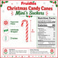 Fruidles Christmas Mini Candy Canes 100 Pack Peppermint Flavor, Individually Wrapped, 2" Inch