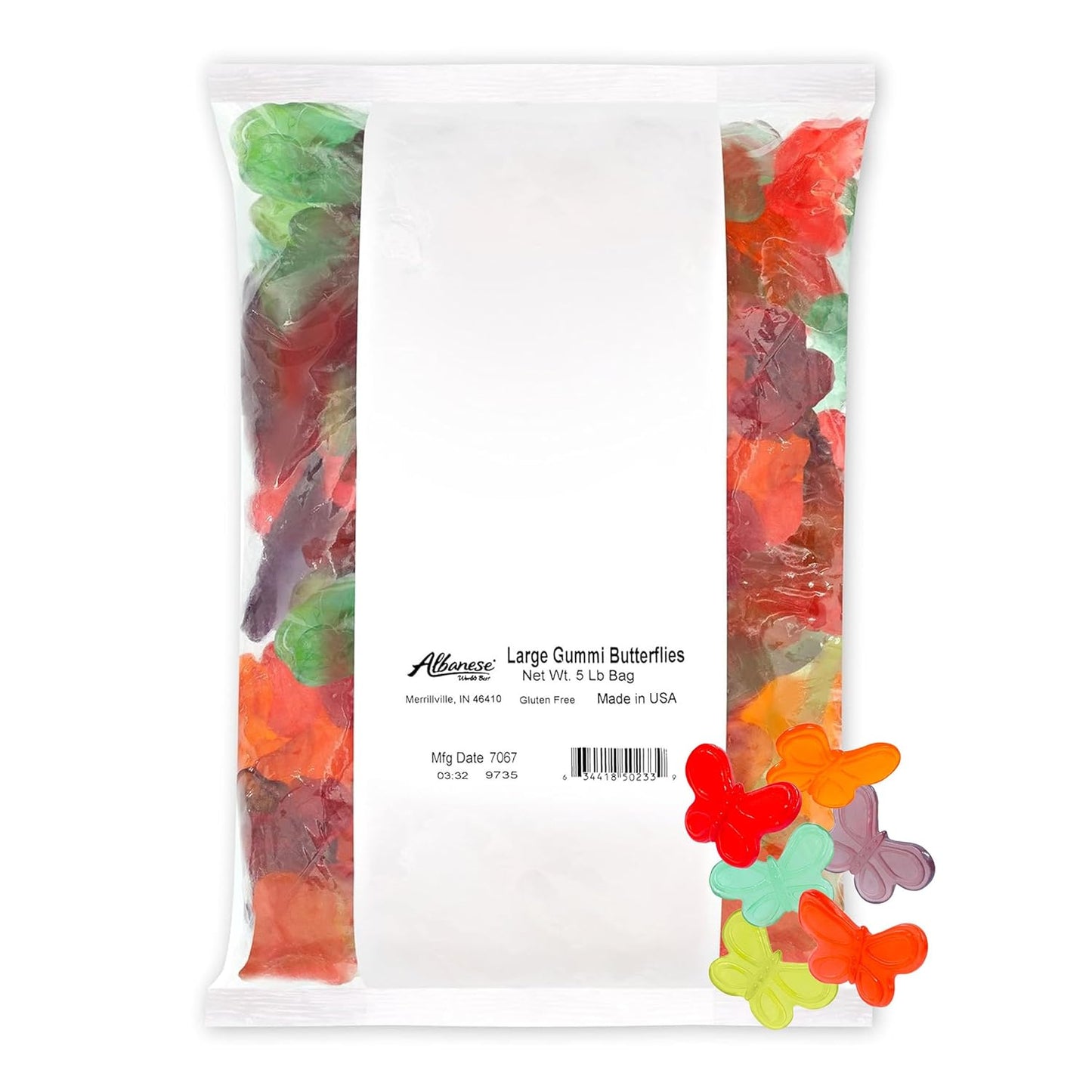 Albanese Candy, Large Gummi Butterflies, 5-Pound Bag