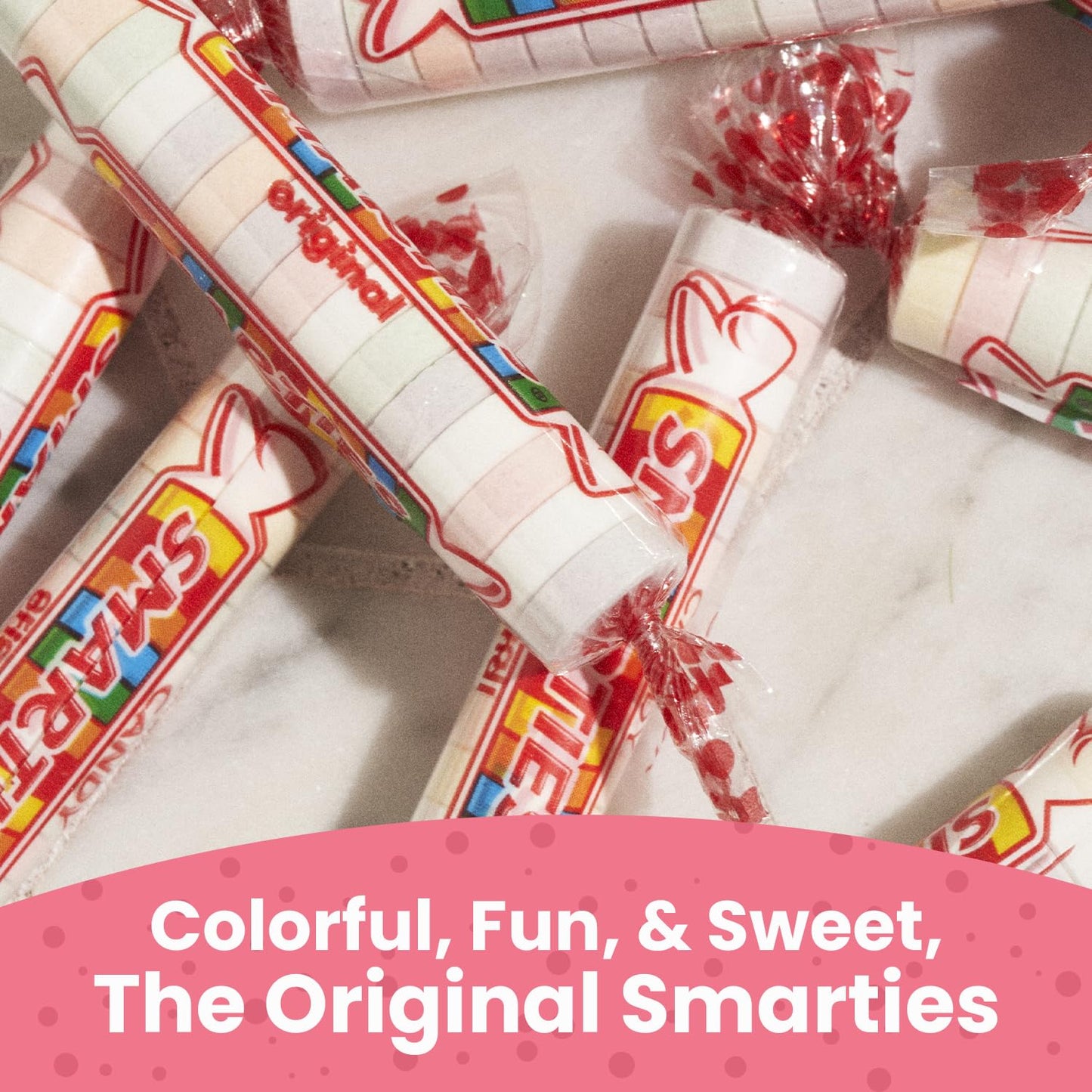 Smarties Candy Bulk Rolls Original Flavor, Classic Sweetness from Family Owned Company since 1949, 1 lb Bag
