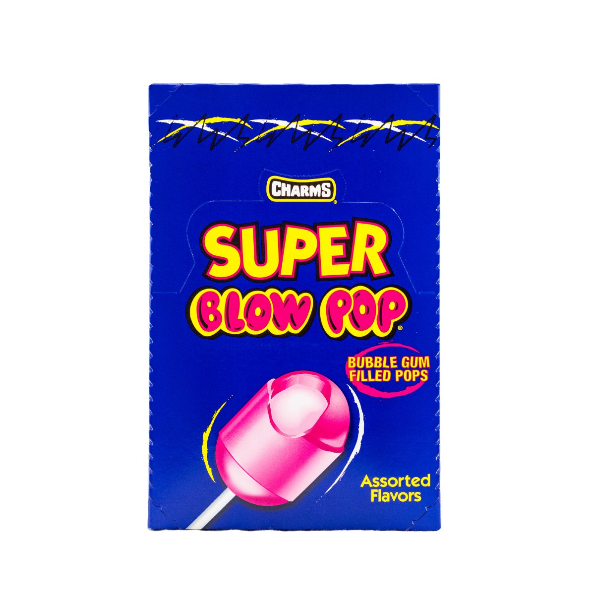 Charms Super Blow Pop Lollipops, Assorted Flavors, 48 Count