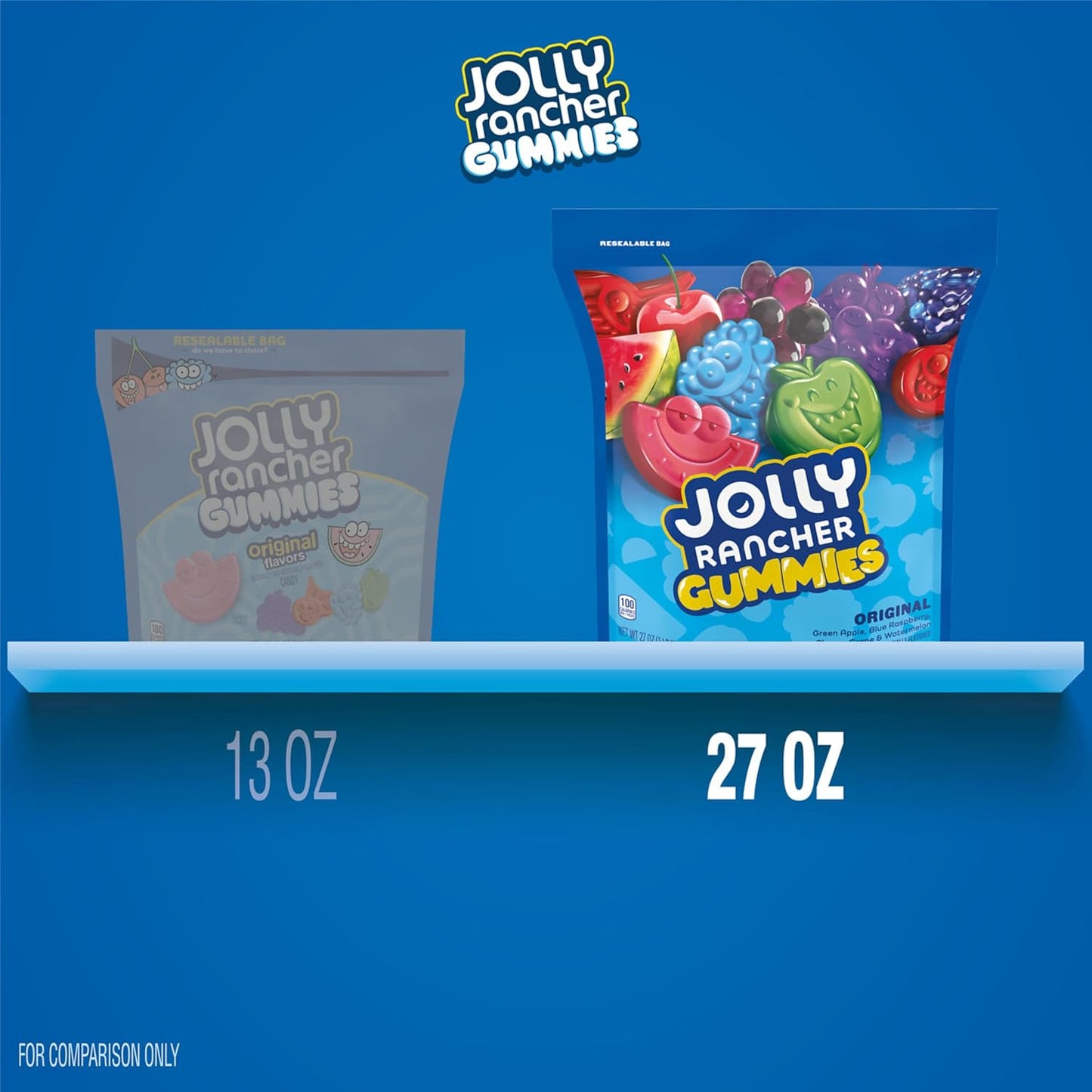 JOLLY RANCHER Gummies Original Fruit Flavored Candy Bag, 27 oz