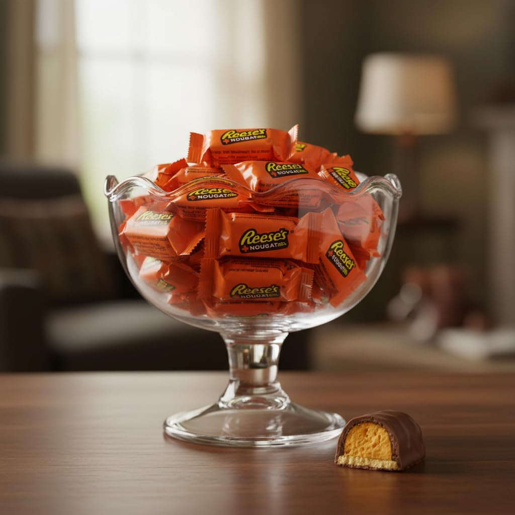 Reese's Nougat Fast Break Candy Bars 38 Pieces - Bulk Fast Break Snack Size Candy Bars Individually Wrapped - 2 Pounds