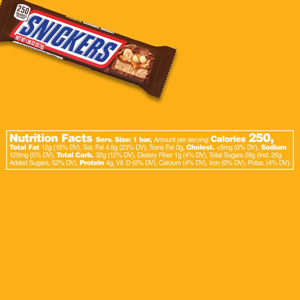 SNICKERS Milk Chocolate Candy Bar, NFL Football Snacks, 1.9 Ounce