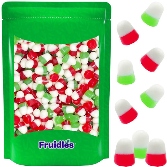 Fruidles Christmas Juju Jelly Drops, Delicious Gummy Candy, Gluten-Free, Fun and Festive Holiday Snacking (1 Pound)