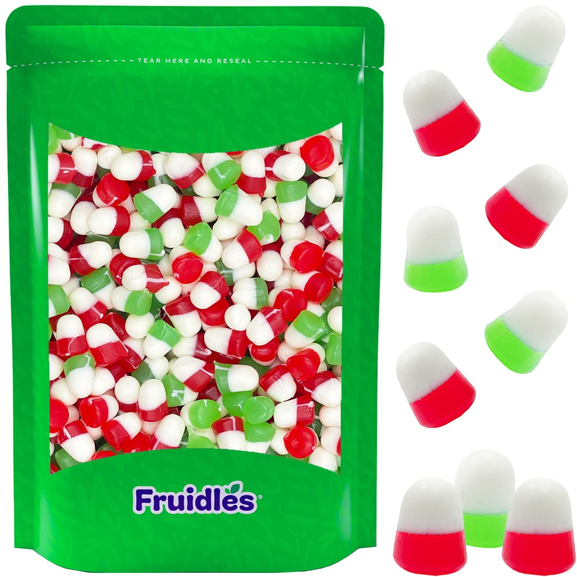 Fruidles Christmas Juju Jelly Drops, Delicious Gummy Candy, Gluten-Free, Fun and Festive Holiday Snacking (Half-Pound)