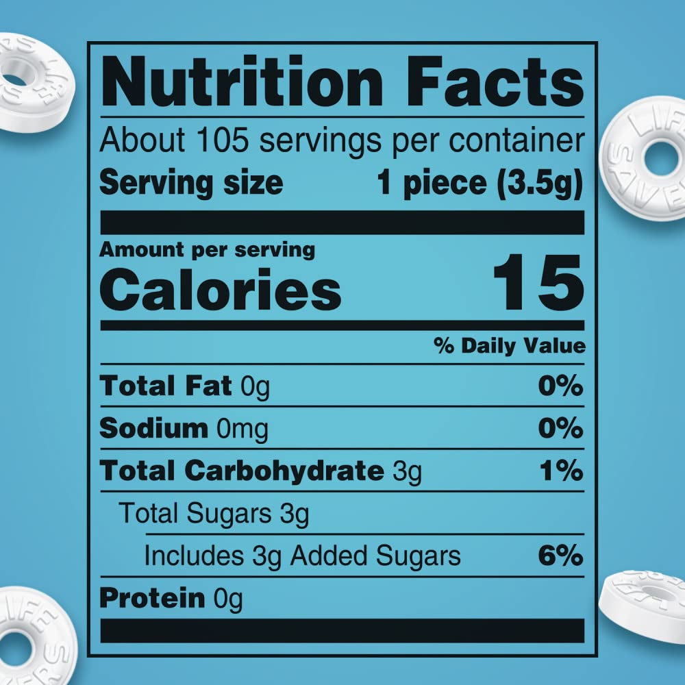 LIFE SAVERS Pep O Mint Breath Mints Hard Candy, Sharing Size, 13 Oz Bag