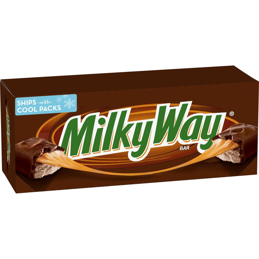 Milky Way Milk Chocolate Candy Bars, Full Size Bulk Box, 36 Ct