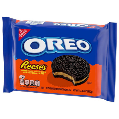 OREO REESE'S Peanut Buttery Creme Chocolate Sandwich Cookies, 12.35 Oz