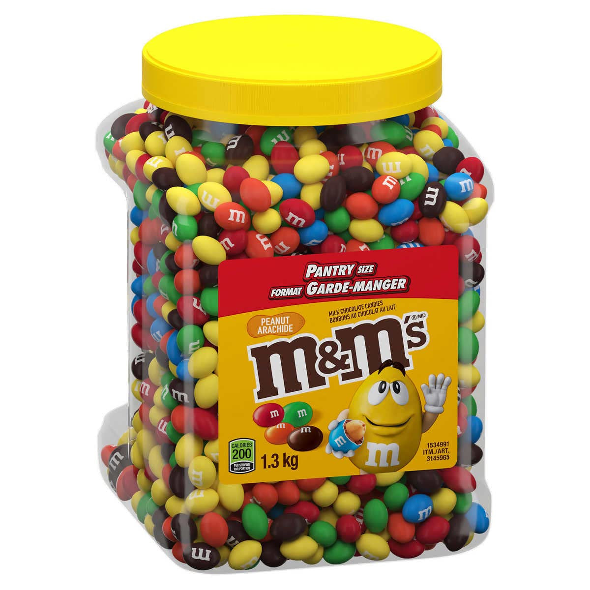 M&M’S Peanut Candy Jars, Assorted Chocolate Candies, Party Size Bulk, 46 Oz (Pack of 2)