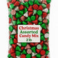 Chocolate Christmas Mix, HUGS and SOLID MIX 2LB Pack (Approx. 200 Pieces) of Christmas Candy Individually Wrapped, Delicious Chocolate Kisss in Red, Green, and Silver Foil, Perfect Bulk Christms Candy for Holidays