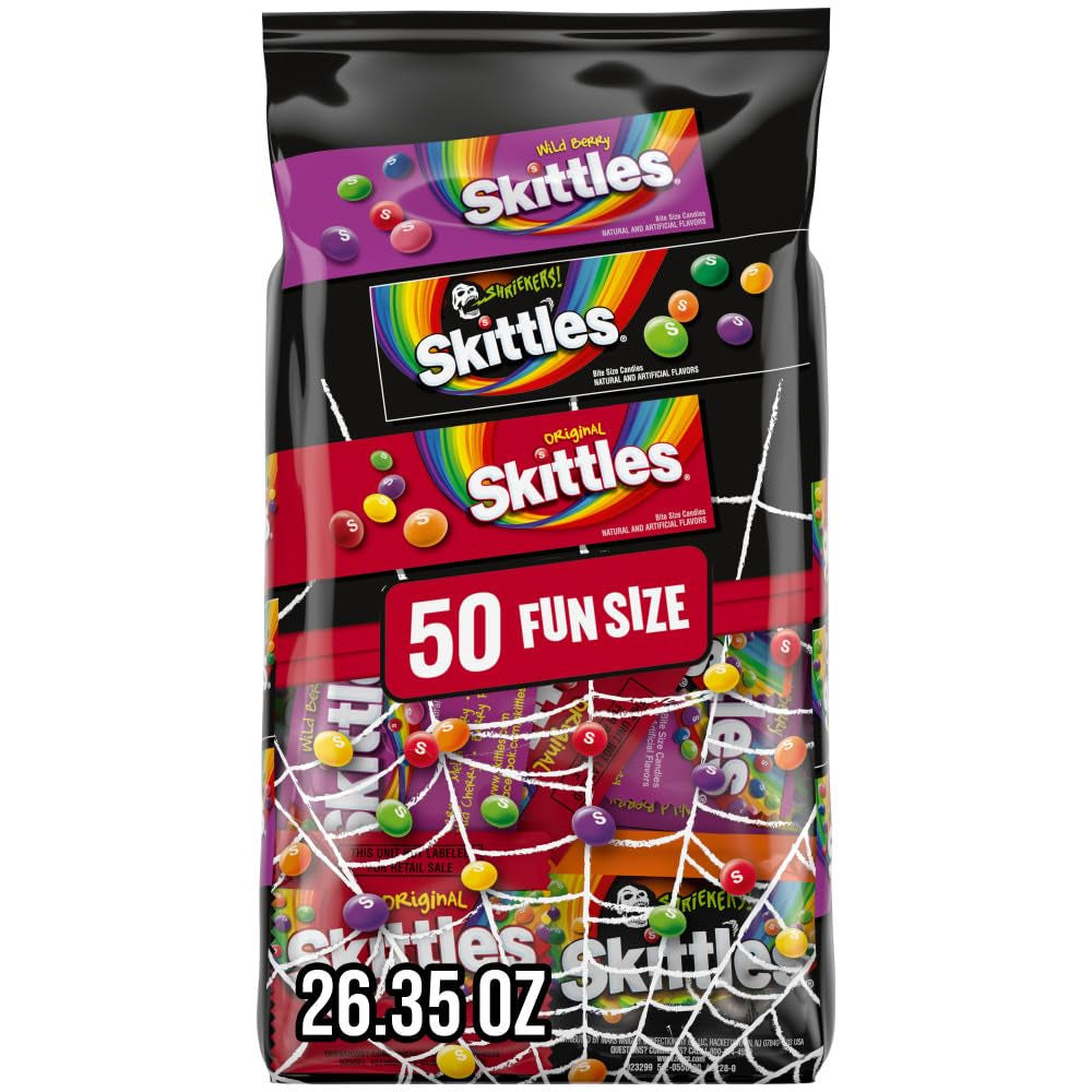 Skittles Halloween Variety Mix Funsize 50 Count 26.35 Oz. Bag